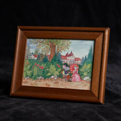 Framed artistic print of Prince Magnus Mousecastle and Princess Bella Downtown
