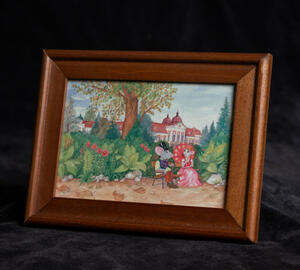 Framed artistic print of Prince Magnus Mousecastle and Princess Bella Downtown