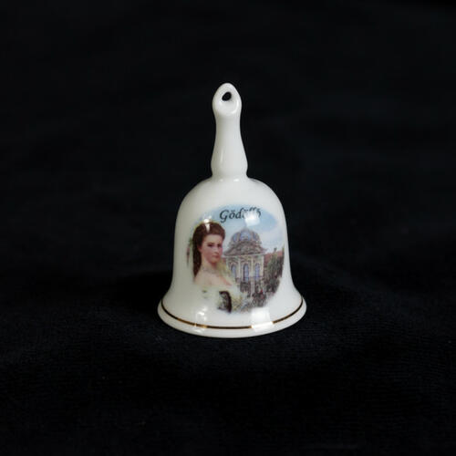 mini bell with picture of Sisi and palace of Gödöllő