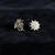 Sisi star clip earrings with Swarovski crystals,  rhodium coating