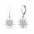 Sisi star classic dangling earrings with Swarovski crystals, rhodium coatings