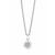 Sisi star pendant necklace with Swarovski crystals, rhodium coating
