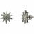 Sisi star pin earrings with Swarovski crystals, rhodium coating