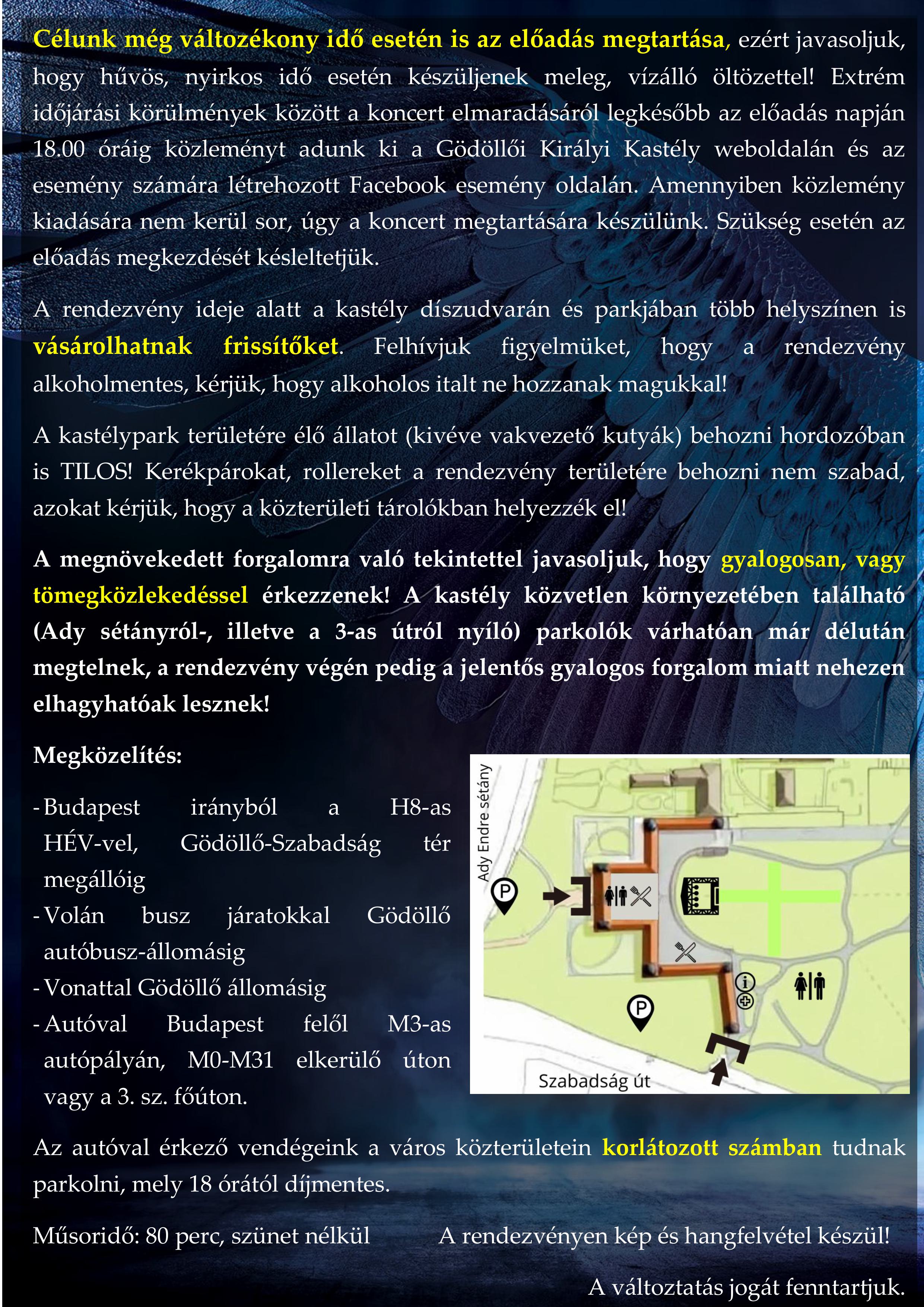 Tájékoztatás István, a király koncert